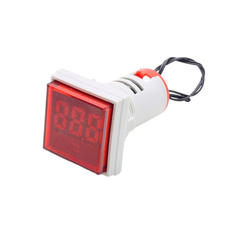 ترمومتر چراغ سیگنالی مربعی قرمز کد AD16-22TM