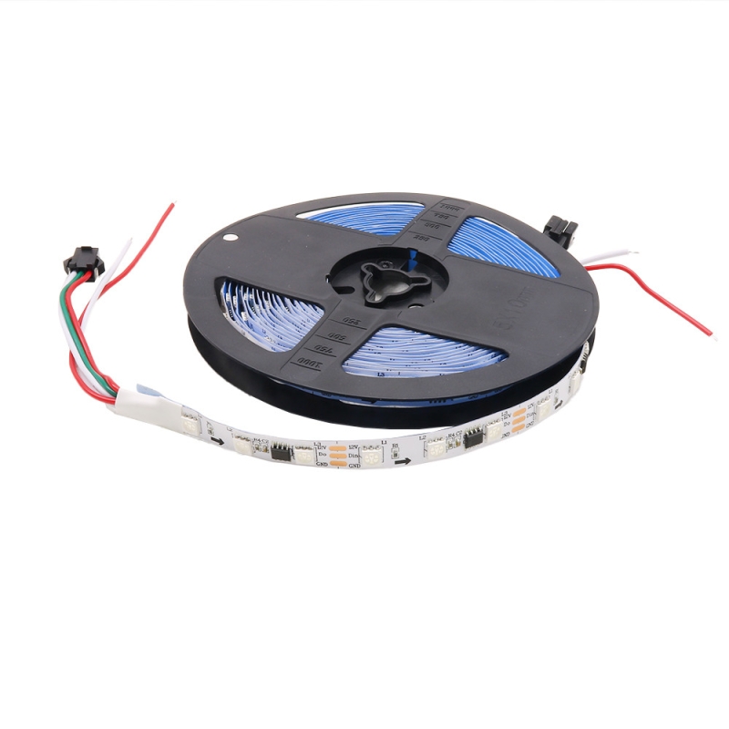 LED نواری ARGB WS2811 درایوردار 60Pcs بدون روکش IP20 رول 5متری