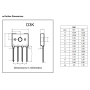 پل دیود 2A-800V تخت شانه ای D2UB80A پکیج D3K