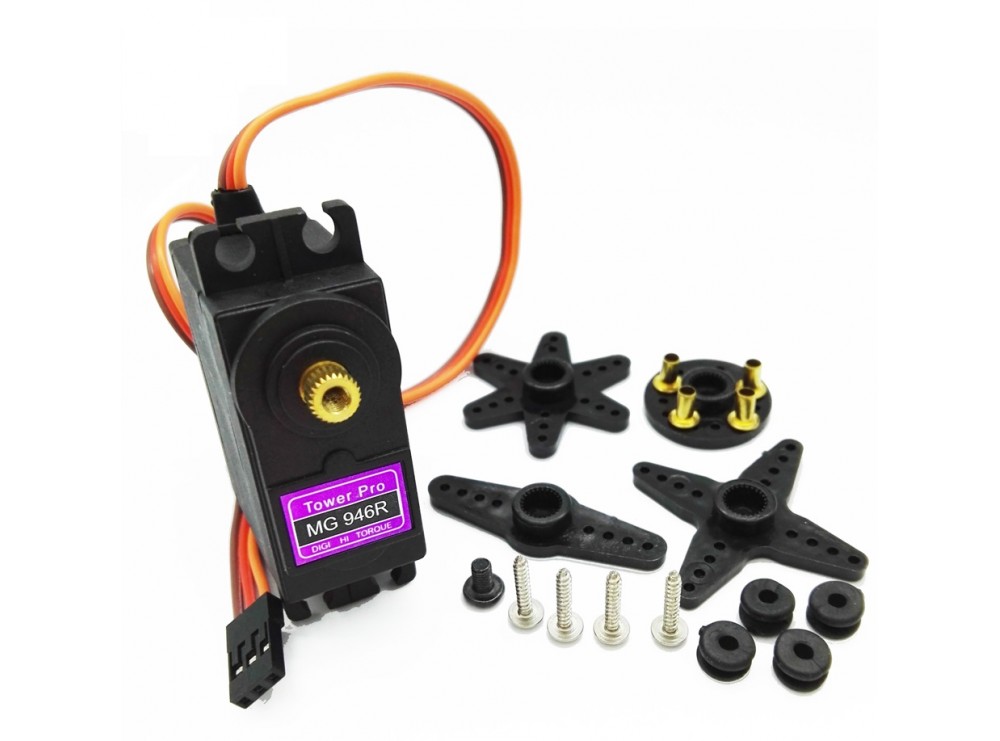 سروو موتور دنده فلزی MG946 توان 13 کیلو - 360 درجه