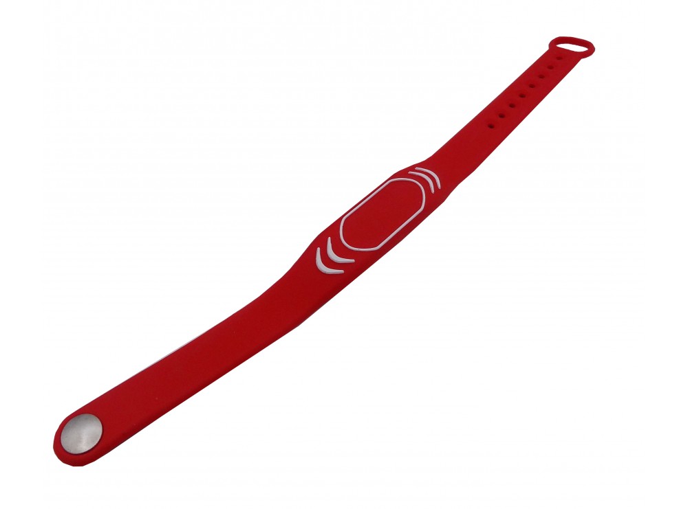تگ RFID دستبندی سیلیکونی 125KHZ طرح شیائومی رنگ قرمز