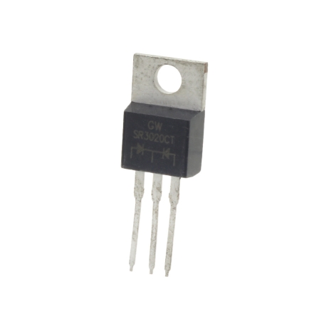 دوبل دیود شاتکی SR3020CT 30A-20V مارک GW پکیج TO-220