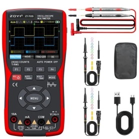 اسیلوسکوپ دیجیتال پرتابل دو کاناله 50MHz دو کاره ZOYI ZT-703S