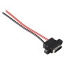 کانکتور USB Type-C مادگی روپنلی پیچ خور 90 درجه سیم دار