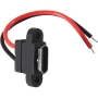 کانکتور USB Type-C مادگی روپنلی پیچ خور 90 درجه سیم دار