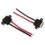 کانکتور USB Type-C مادگی روپنلی پیچ خور 180 درجه سیم دار