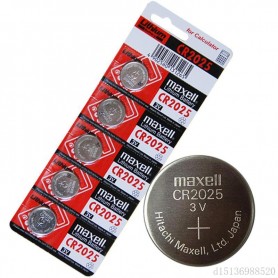 باتری سکه ای 3 ولت CR2025 ورق 5 تایی مارک Maxell