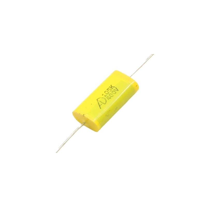 خازن پروپیلن صوتی 1uF / 400V آکسیال PP تایوانی مارک AID ELECTRONICS