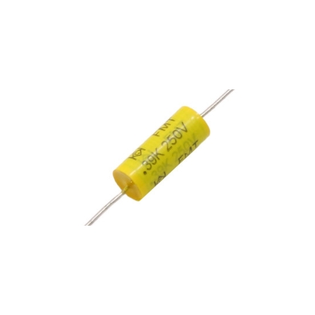 خازن پروپیلن صوتی 390nF / 250V آکسیال PP آمریکایی FMT