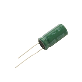 خازن الکترولیتی 470uF / 35V تایوانی مارک TAICON با طول عمر بالا خازن الکت