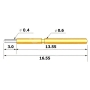 پوگو پین مدل P50-J1 طول 16.55 میلی متر طرح J-Round Head