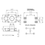 تک سوئیچ 3.5x3x2.5mm پکیج SMD