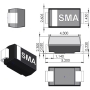 دیود شاتکی 1A-400V مدل HS1G پکیج SMA