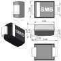 دیود شاتکی 3A-40V مدل SK34 پکیج SMB