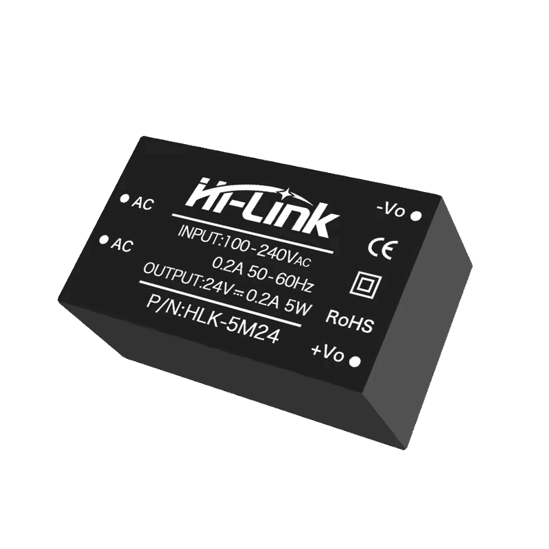 مبدل کاهنده روبردی ایزوله 220AC to 24VDC 200mA مدل HLK-5M24 مارک Hi-Link