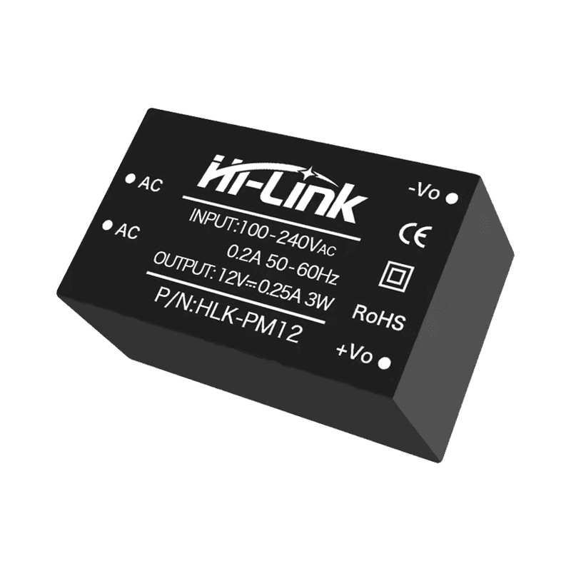 مبدل کاهنده روبردی ایزوله 220AC to 12VDC 250mA مدل HLK-PM12 مارک Hi-Link