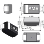 دیود شاتکی 3A-30V مدل FM 5821-AL پکیج SMA