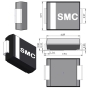 دیود شاتکی 3A-40V مدل SS34 پکیج SMC