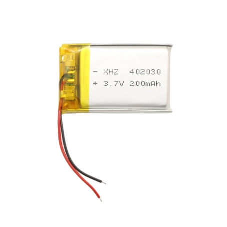 باتری لیتیوم پلیمر 3.7v ظرفیت 200mAh کد 402030