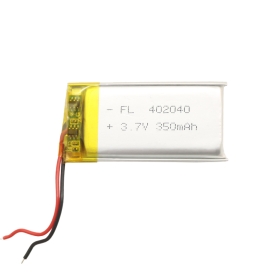 باتری لیتیوم پلیمر 3.7v ظرفیت 350mAh کد 402040