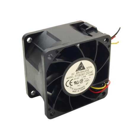 جت فن براشلس DC12V-0.7A سه سیمه FFB0612EHE سایز 6X6X3.8 مارک DELTA