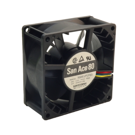 جت فن 12V-0.58A چهار سیمه سایز 8x8x3.8 مارک San Ace مدل 9G0812P1F03