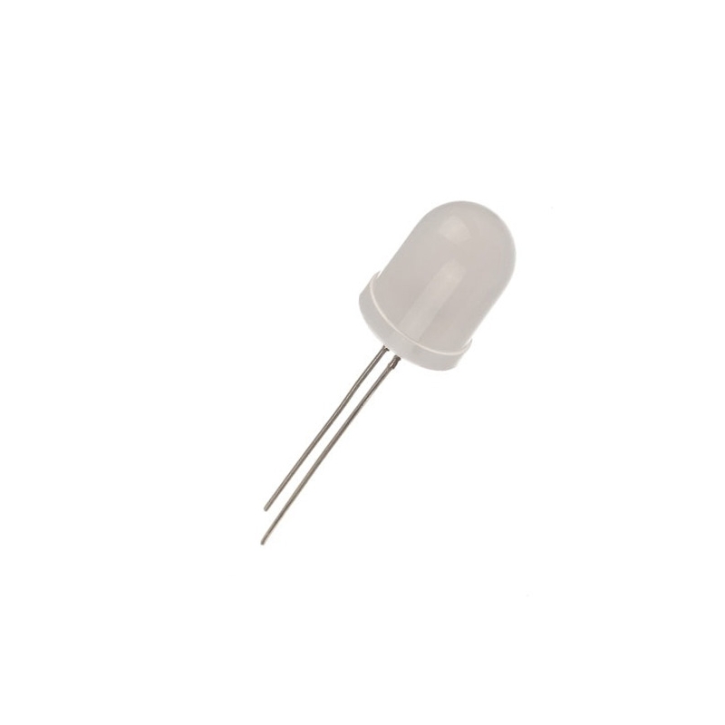 LED نارنجی مات بدنه سفید 10mm