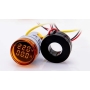 ولتمتر و آمپرمتر چراغ سیگنالی AC500V-100A زرد گرد مدل AD16-22