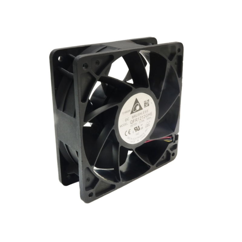 جت فن بلبرینگی 12V-2.7A سایز 12x12x3.8 مارک DELTA مدل QFR1212GHE