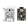 برد توسعه ESP32-C3 Mini با دو پورت USB Type-C