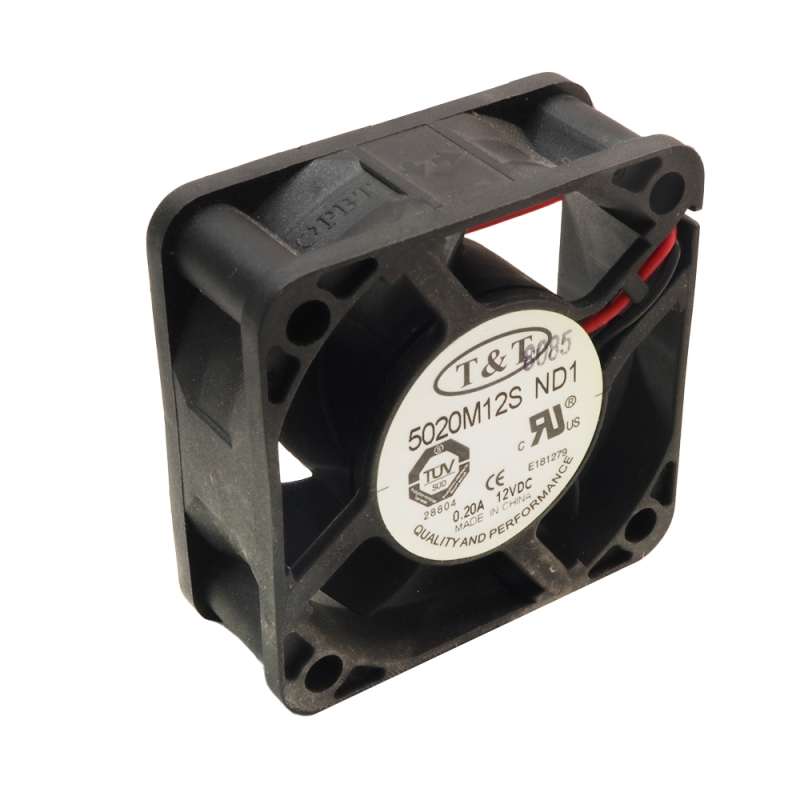 فن 12V دو سیمه سایز 5x5 ضخامت 2.0cm مارک T&T مدل 5020M12S
