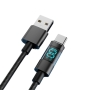 کابل فست شارژر TYPE-C USB دارای نمایشگر دیجیتال طول یک متر