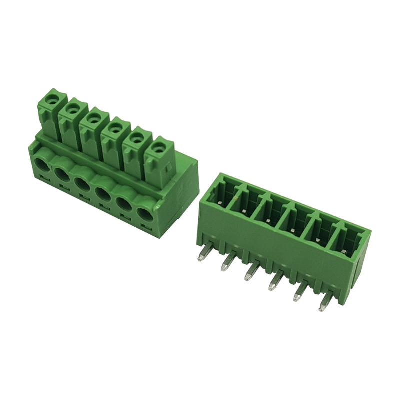 ترمینال کشویی فونیکس 6 پین 3.81mm رایت سبز