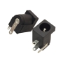 جک آداپتوری مادگی مشکی استاندارد DC-005 قطر پین 2.35mm