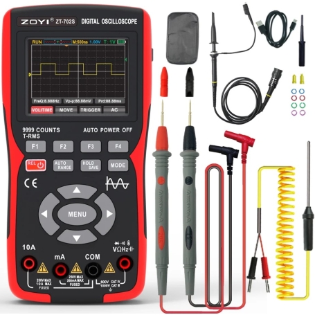اسیلوسکوپ دیجیتال پرتابل 10MHz دو کاره ZOYI ZT-702S