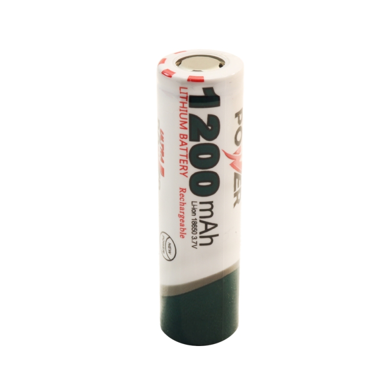 باتری لیتیوم یون 3.7v سایز 18650سرتخت 1200mAh مارک ULTRA POWER