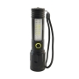 چراغ قوه پلیسی زوم دار مدل M50 با چراغ بغل دو رنگ