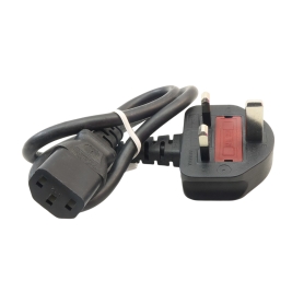 کابل برق سه پین کامپیوتری 0.5متری دارای فیوز