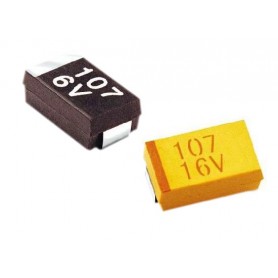 خازن تانتال SMD 100uF / 10V پکیج B