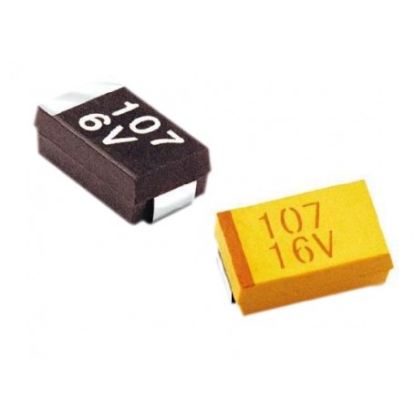 خازن تانتال SMD 100uF / 10V پکیج B