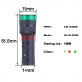 چراغ سیگنال بازردار AC220V نارنجی گرد مدل AD16-16SM
