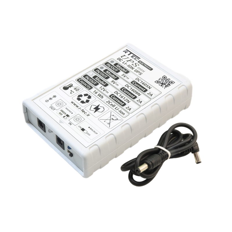 دستگاه 12VDC UPS پرتابل حرفه ای با باتری داخلی مدل DC1612