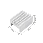 هیت سینک آلومینیومی 20x15x10mm