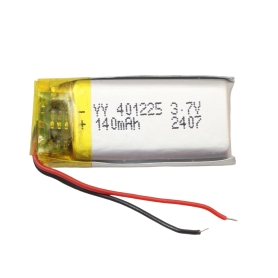 باتری لیتیوم پلیمر 3.7v ظرفیت 140mAh کد 401225