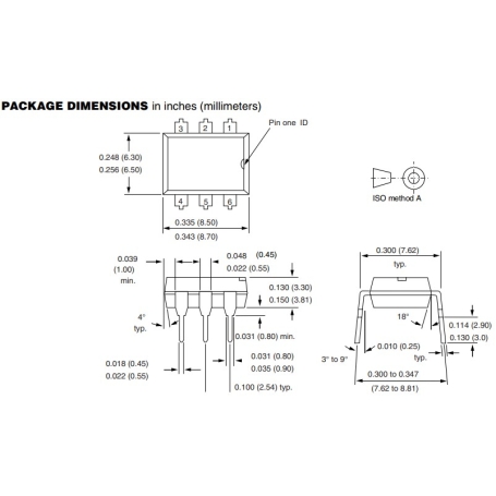 تراشه اپتوکوپلر H11AA1 پکیج DIP-6