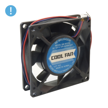 فن براشلس 12V سایز 8x8cm ضخامت 2.5cm کره ای مدل SW-8012M مارک COOL FAN
