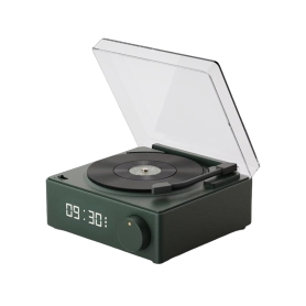 اسپیکر بلوتوثی طرح گرامافون سبز مدل Round-X11