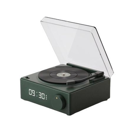 اسپیکر بلوتوثی طرح گرامافون سبز مدل Round-X11
