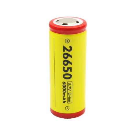 باتری لیتیوم یون 3.7v سایز 26650 6000mAh