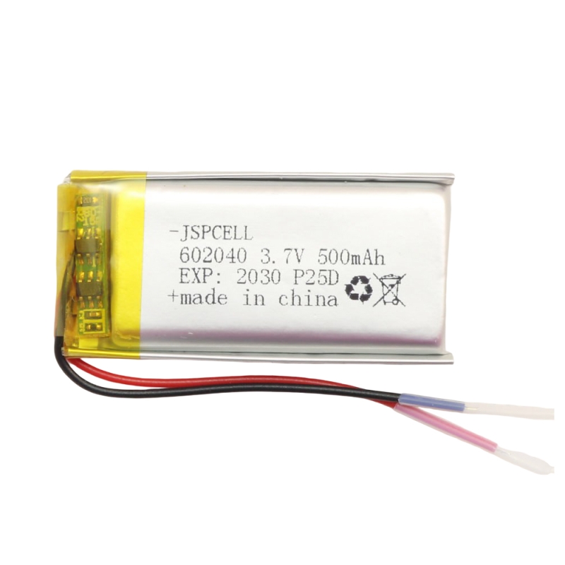 باتری لیتیوم پلیمر 3.7v ظرفیت 500mAh کد 602040